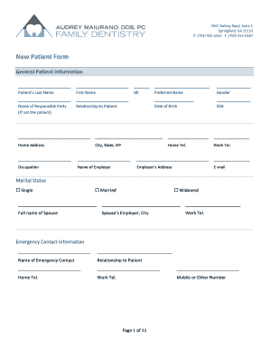 New Patient Form