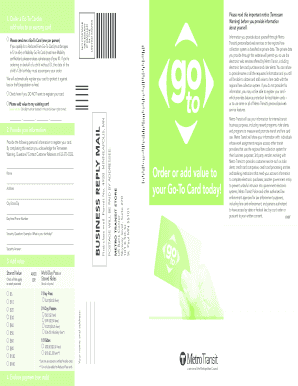 Metro Transit Go-To Card Registration Form