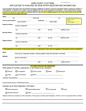 California Voter Registration Information Application