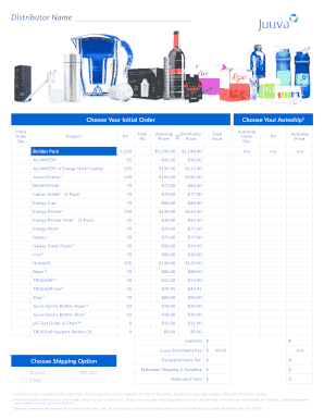 Juuva Distributor Enrollment Application