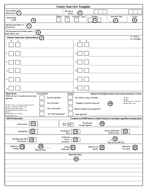 Cluster Interview Template