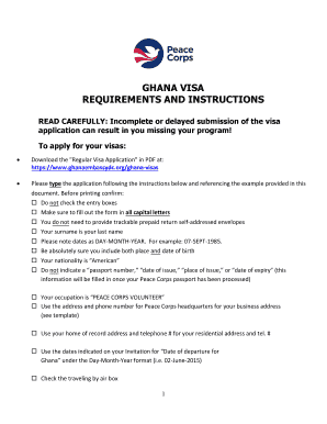 Ghana Visa Application Form