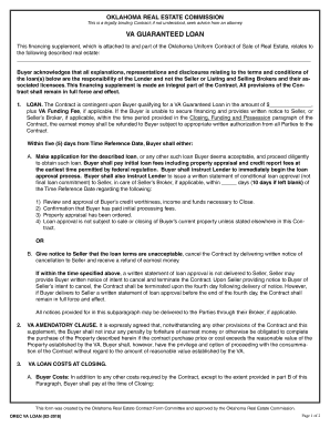 Oklahoma VA Guaranteed Loan Contract
