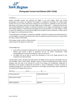 Photograph Consent and Release Form