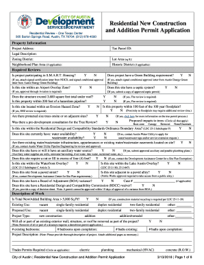 Residential New Construction and Addition Permit Application