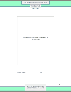 21 Days to Discover Your Passion Workbook