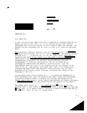 IRS Tax Exemption Denial Letter