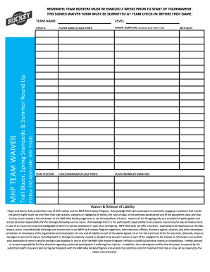 MHP AAA Hockey Program Waiver