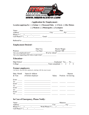 Employment Application Form
