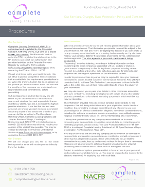 UK Business Finance Data Protection Consent Form