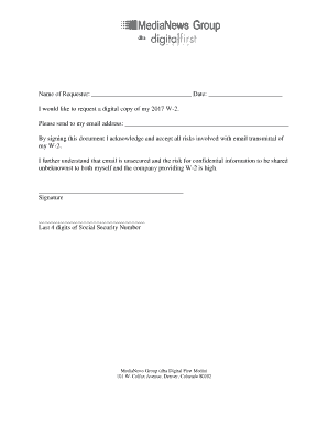 W-2 Request Form