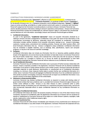 Contractor Personnel Non-Disclosure Agreement