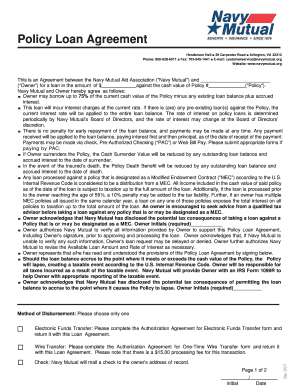 Policy Loan Agreement