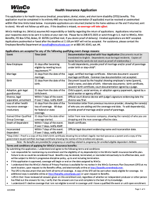WinCo Health Insurance Application
