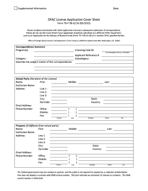 Licensing Cover Sheet.pdf - reginfo