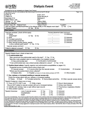 CDC Dialysis Event Form 57.502