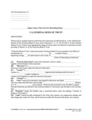 California Deed of Trust