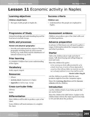 Naples Employment Activity Worksheet
