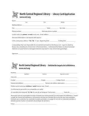 Library Card Application