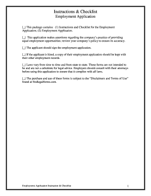 Employment Application Form