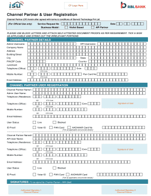 Channel Partner Registration Form