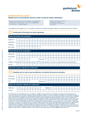 Solicitud del bono social