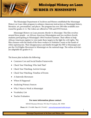 Mississippi History on Loan: Murder in Mississippi