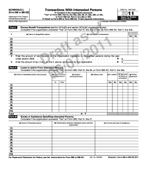 Schedule L Form 990 or 990-EZ