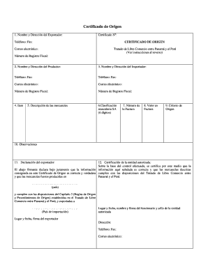 Certificado de Origen