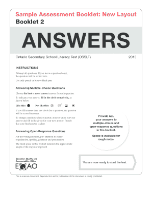 Fillable Online Sample Assessment Booklet: New Layout Fax Email Print ...