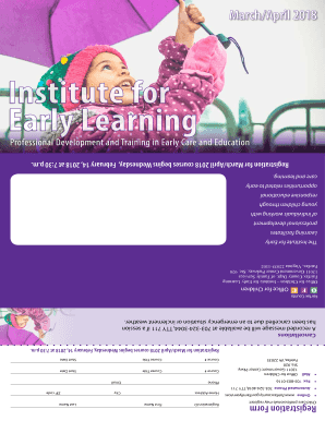 Institute for Early Learning Registration Form