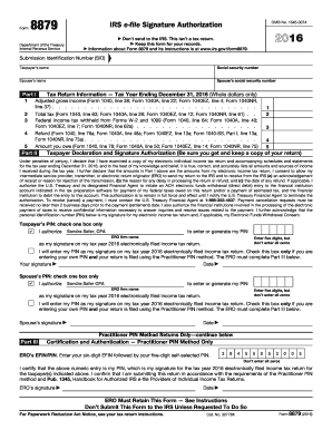IRS Form 8879 Signature Authorization