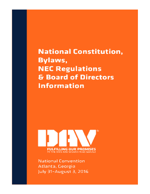 Fillable Online dav National Constitution, - dav Fax Email Print ...