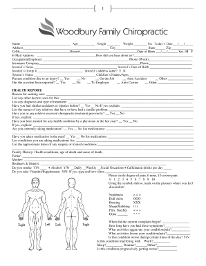 Chiropractic Patient Intake Form