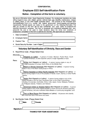 Employee EEO Self-Identification Form