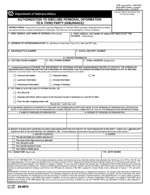Authorization to Disclose Personal Information to a Third Party (Insurance)
