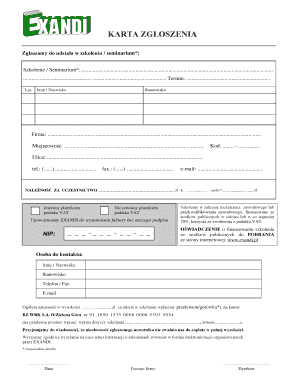 Training Registration Form