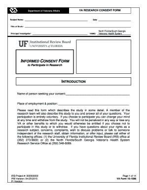 VA Research Consent Form