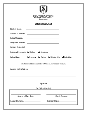 Student Check Request Form