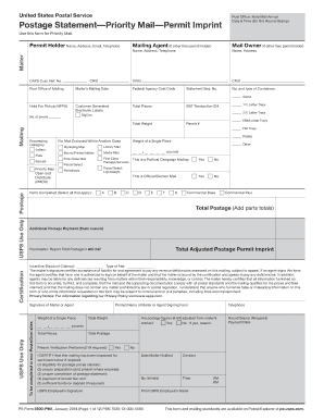 USPS Priority Mail Permit Imprint Form