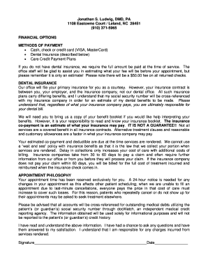 Dental Office Financial Policy