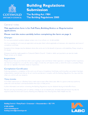 Building Regulations Submission Form