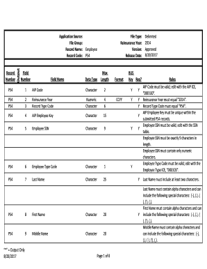 P54 Employee Record Form
