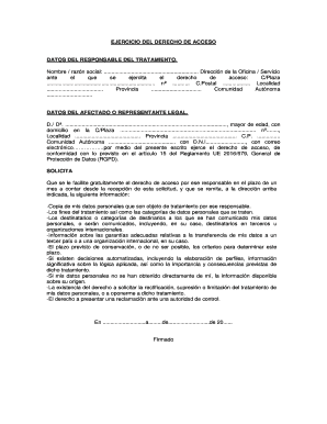 EJERCICIO DEL DERECHO DE ACCESO
