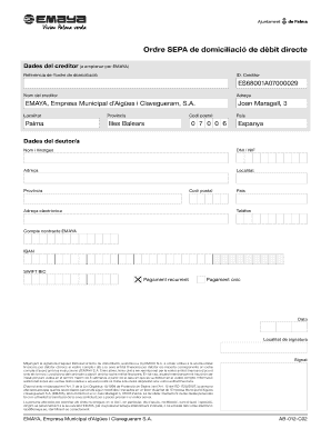 SEPA Direct Debit Authorization Form