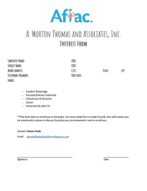 Employee Benefits Interest Form