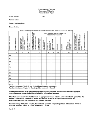 Virginia Scoliosis Screening Report