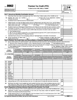 Form 8962 Premium Tax Credit
