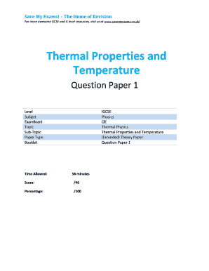 IGCSE Physics Exam Paper