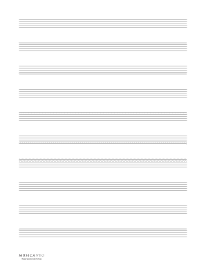 Blank Sheet Music Notebook Pad, Letter Size (8.5 x 11 in, 96